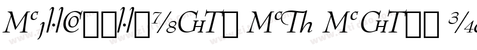 BernhardMod BT Bold Italic字体转换